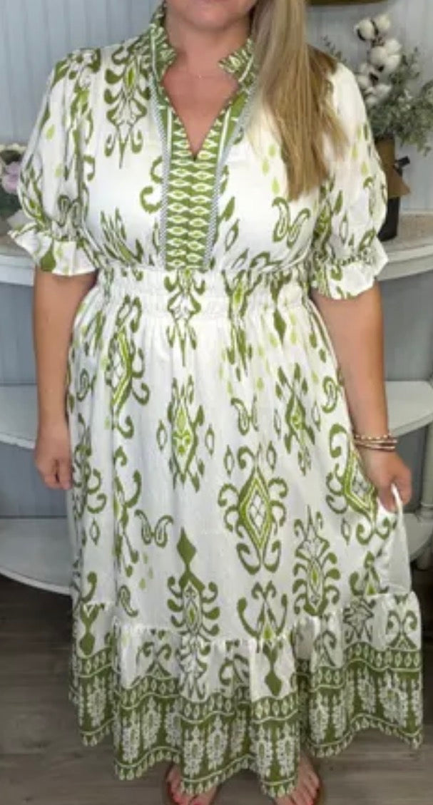 Green Detailed Dress