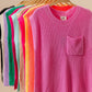 Lavender Patch Pocket Sweater Top