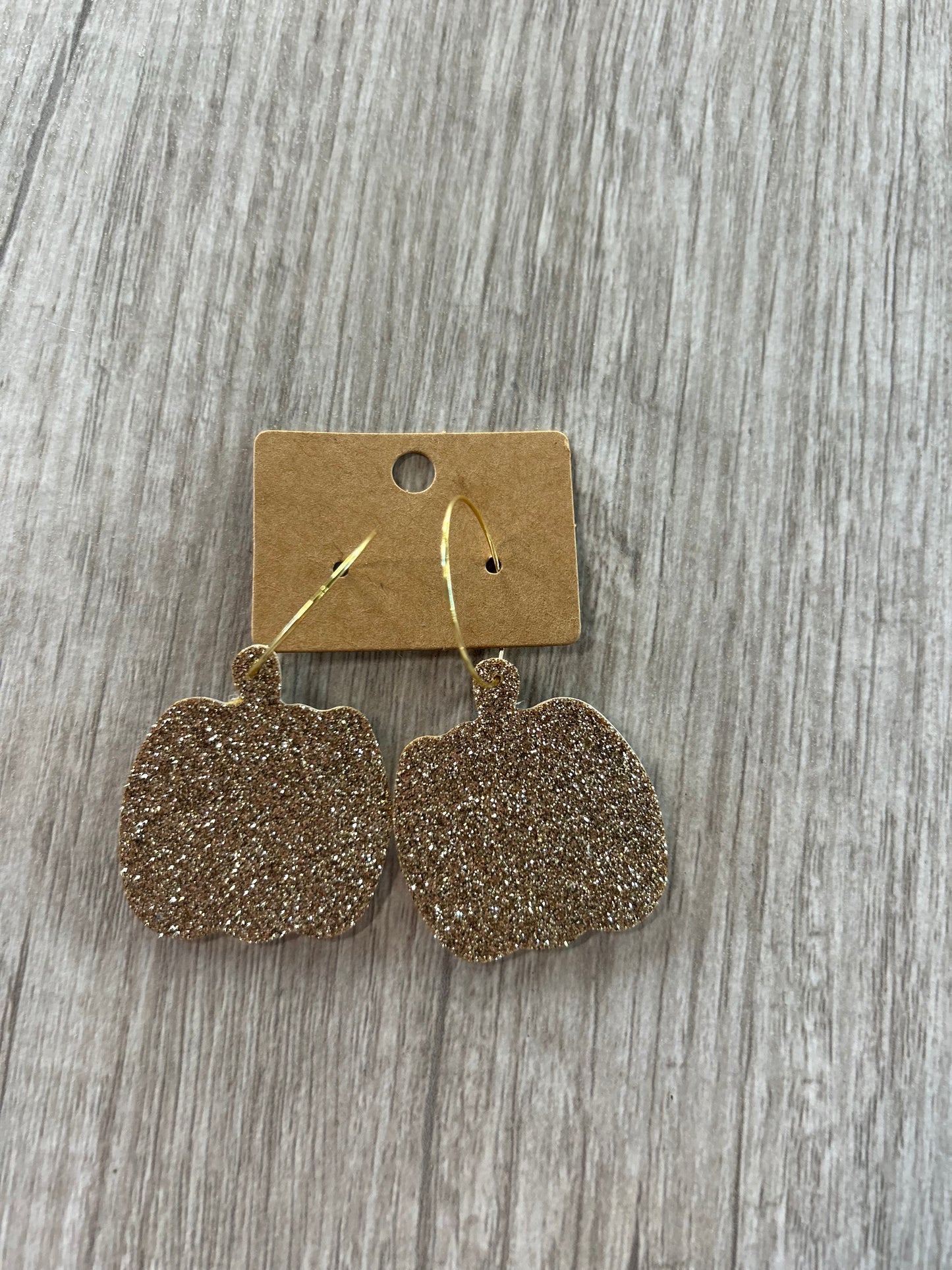 Glitter Pumpkin Earrings