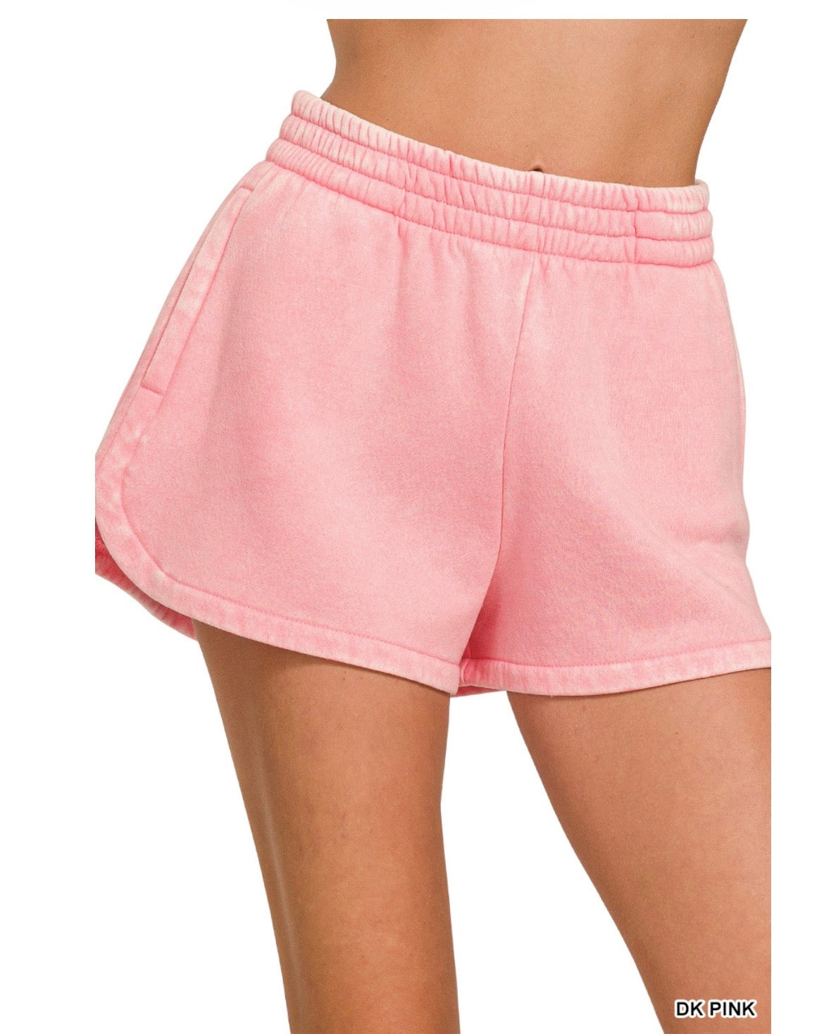 Acid Wash Elastic Shorts