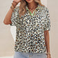 Leopard Print Collar Top