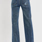 Tummy Control High Rise Long Straight Jeans