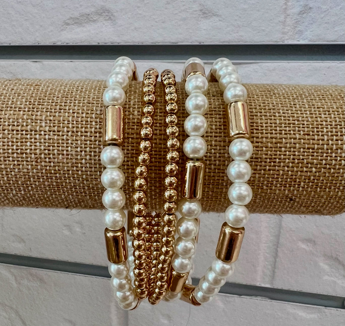 Gold & White Stack