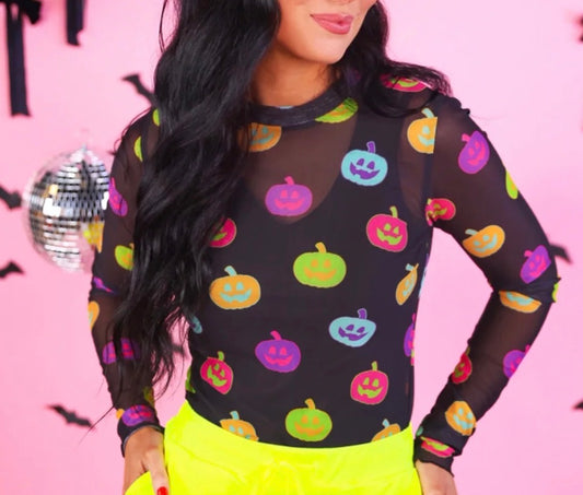 Halloween Mesh Tops