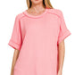 Ribbed Short Sleeve Top