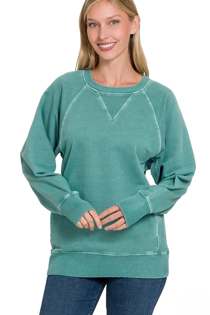 Solid Pocket Sweatshirt