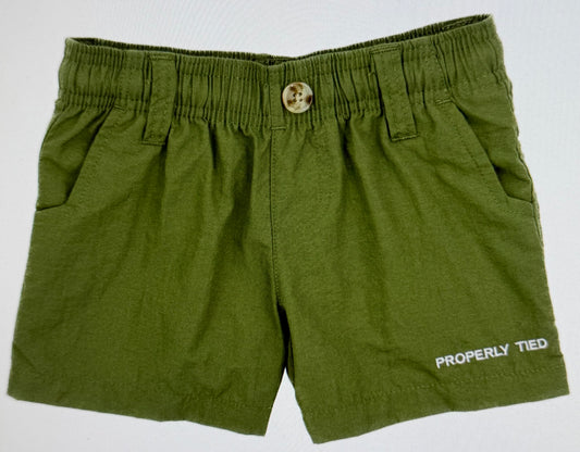 Boys Olive Green Shorts
