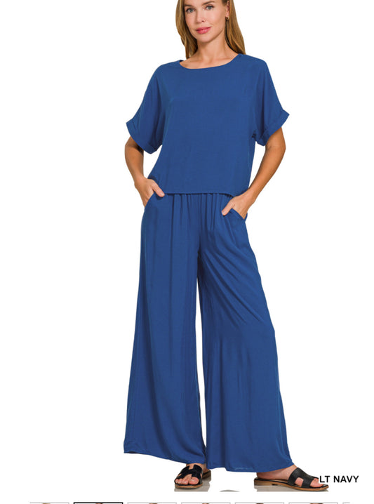 Navy Two Piece Set