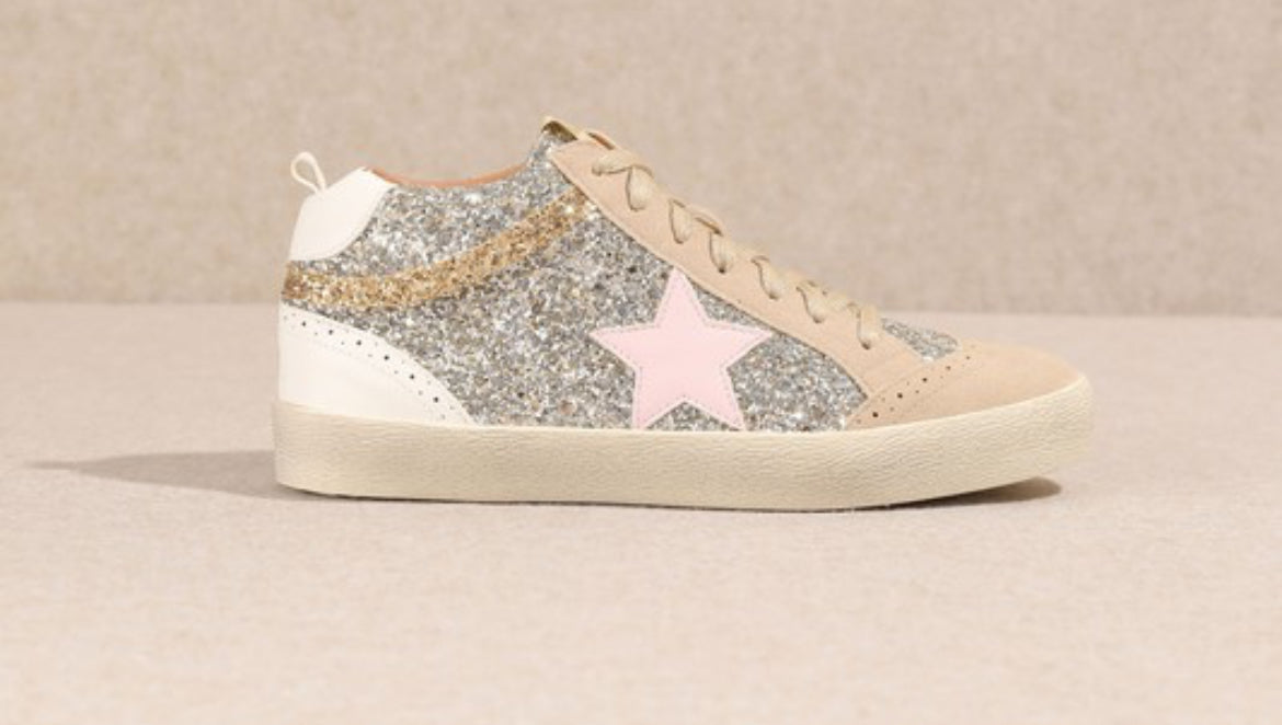 Light Gold Star Sneakers