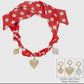 Red Polka Dot Scarf Necklace