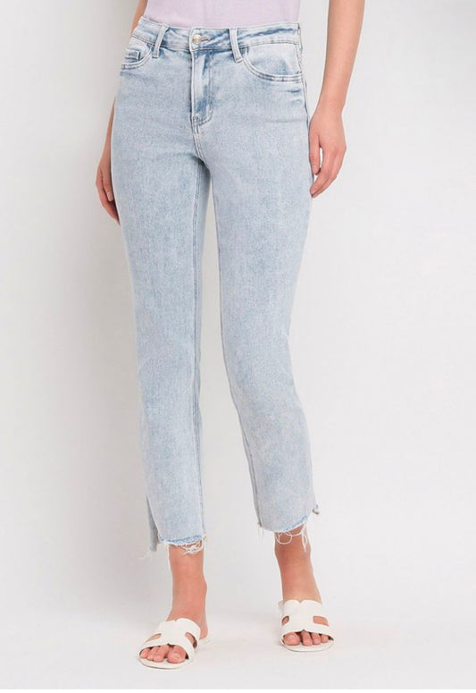High Rise Slim Straight Jeans