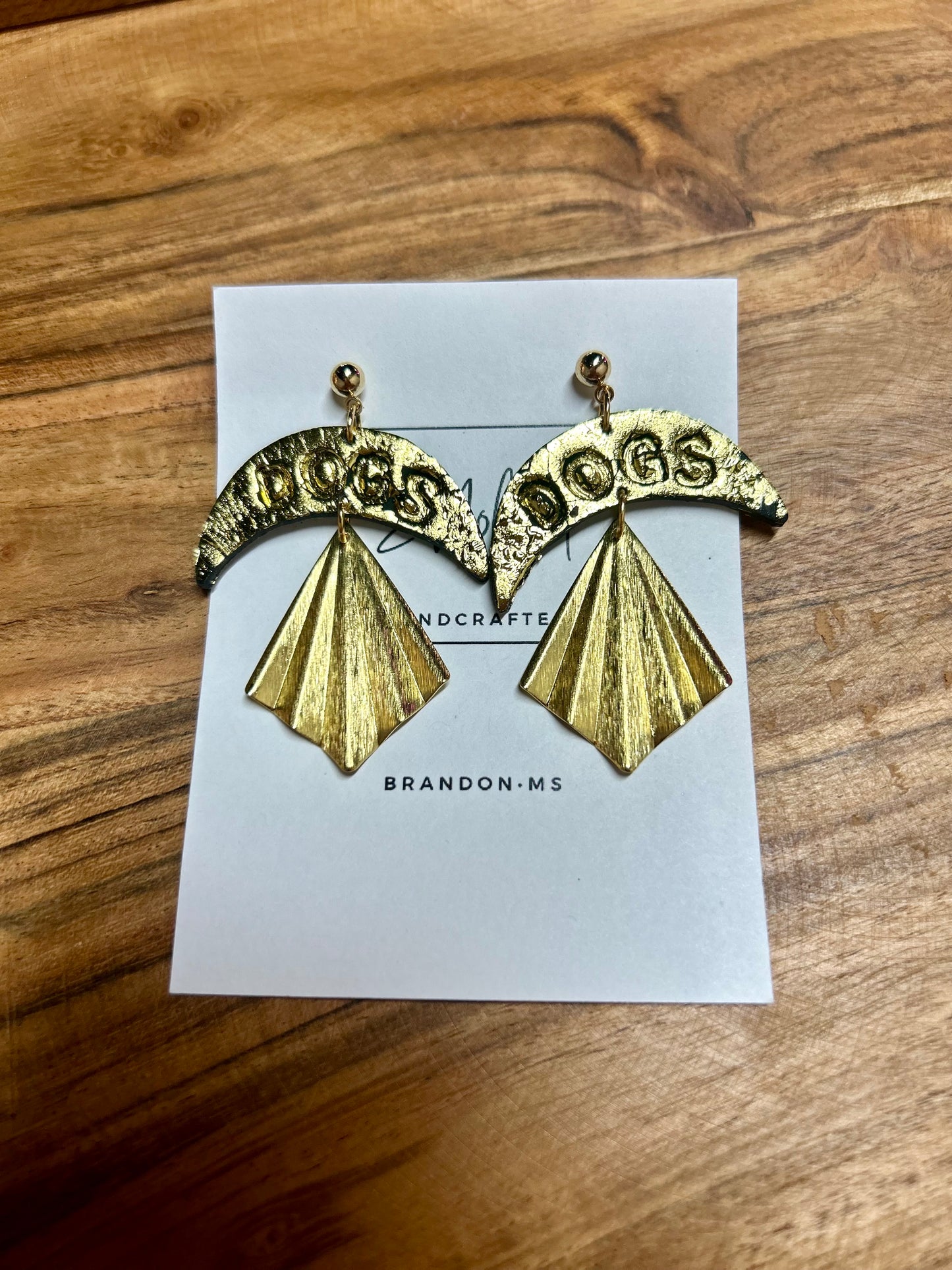 Gold Dog Earrings