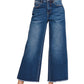 Dark Wash Frayed Jeans