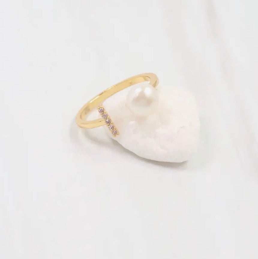 Pearl Adjustable Ring