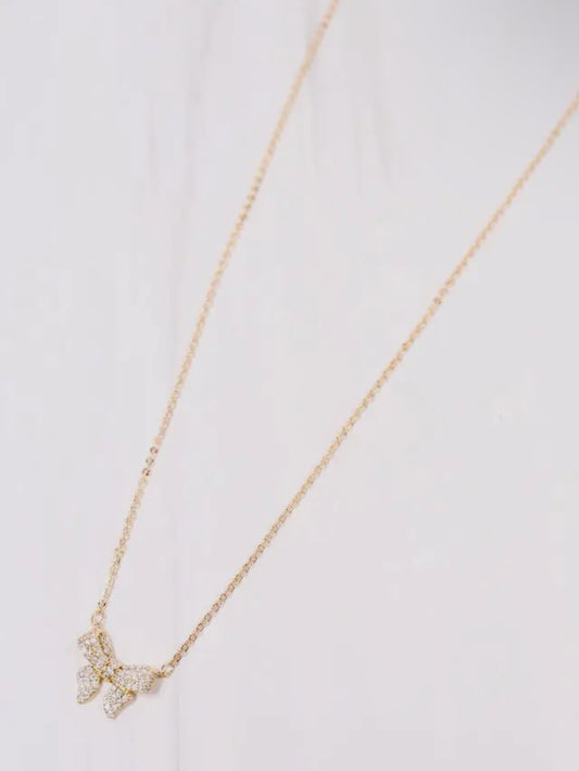 Bow Pearl Necklace