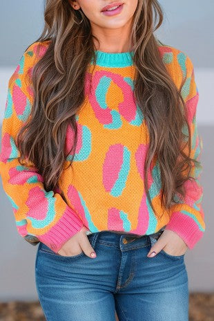 Colorful Cheetah Sweater