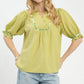 Scalloped Trim Blouse