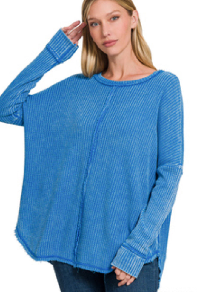 Long Sleeve Waffle Top