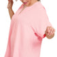 Mauve Open Neck Woven Top
