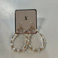 White Beaded Earrings