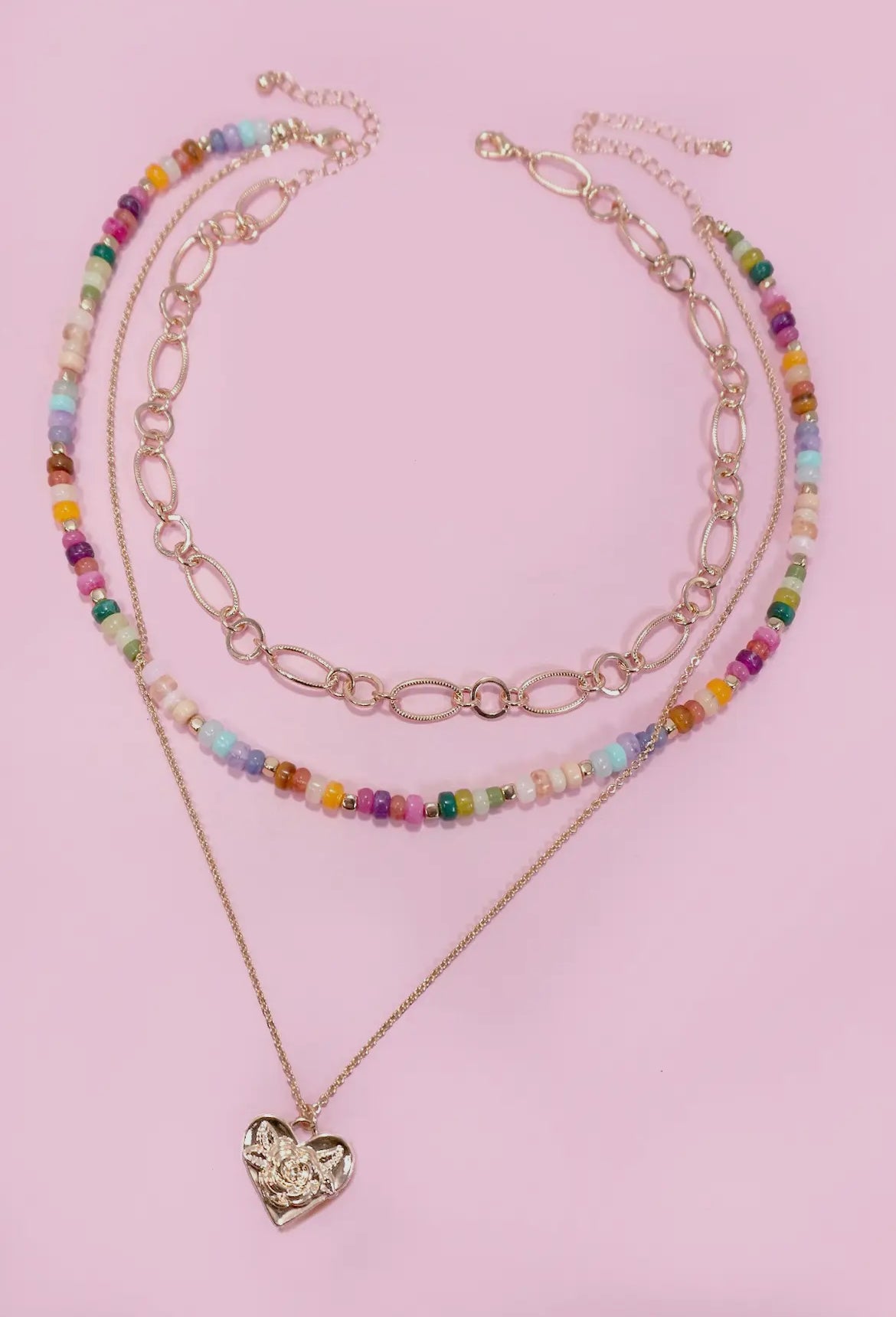 Colorful Necklace Stack