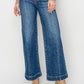 High Rise Ankle Wide Jeans