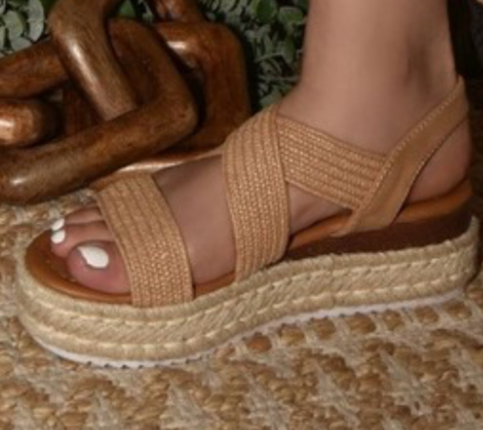 Tan Platform Sandals