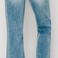 High Rise Medium Wash Ankle Flare Jeans