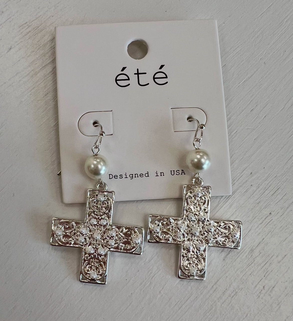 Silver Pearl Earrings