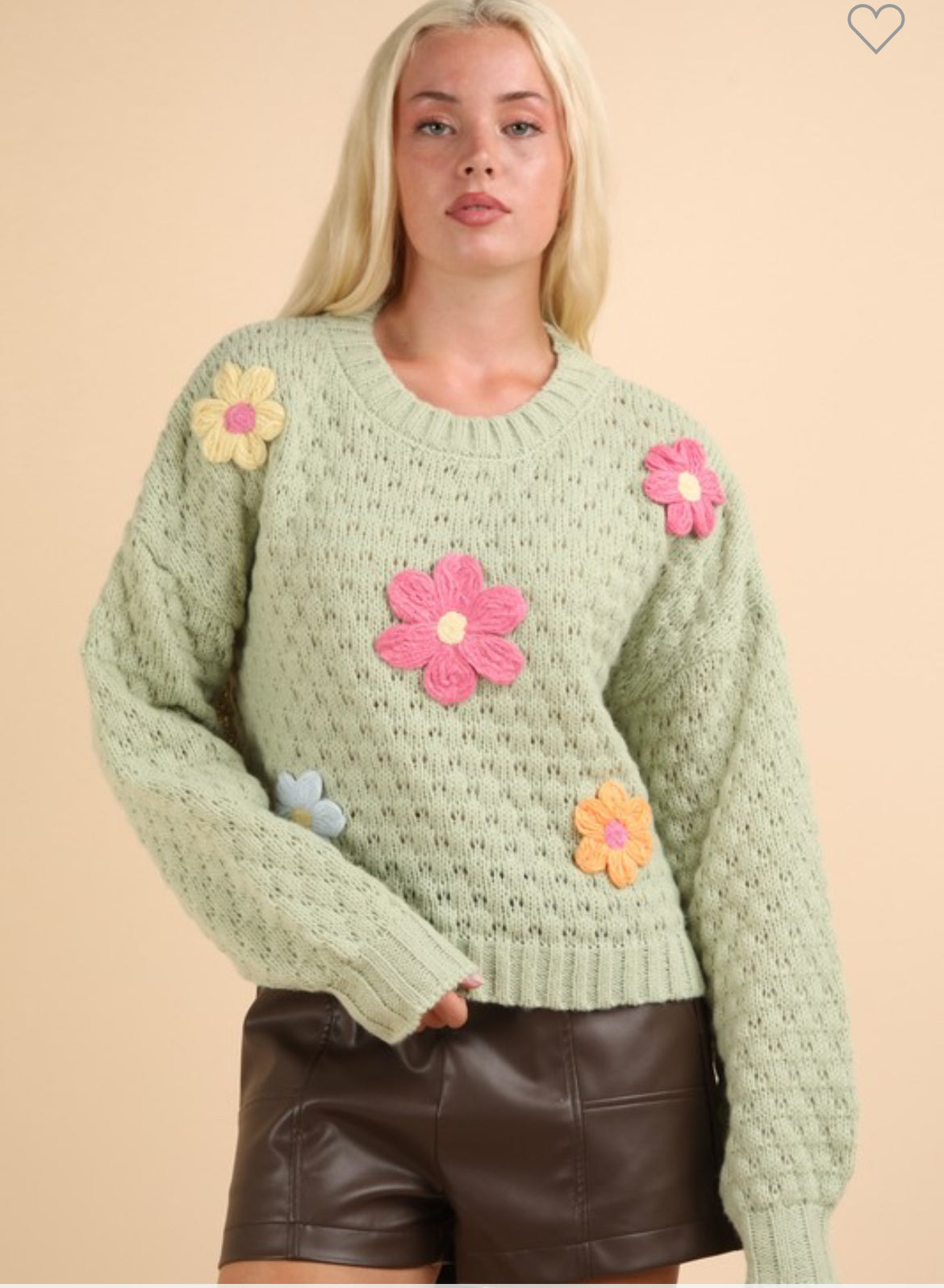 Flower Knit Top