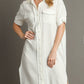 Button Down Knee Length Dress