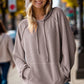 Ribbed Pullover with Hood