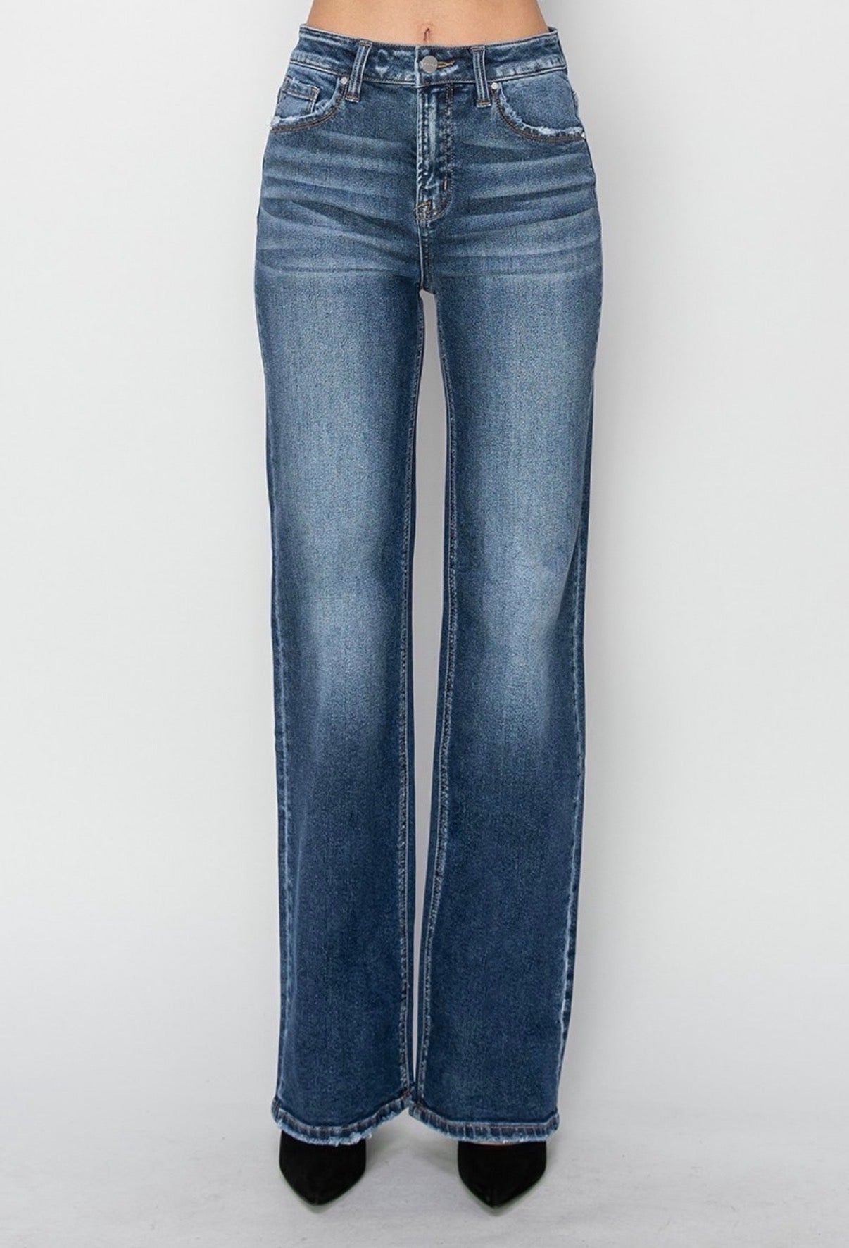 Dark Wash Straight Jeans