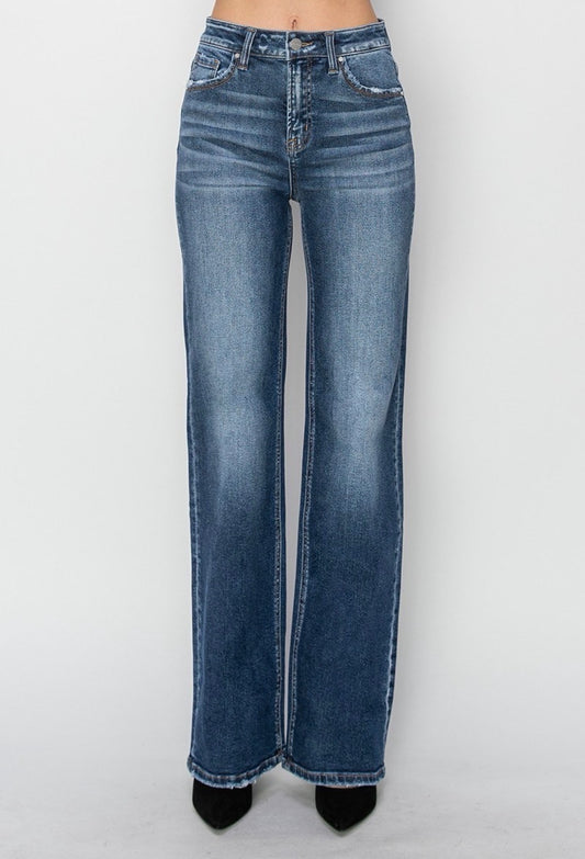 Dark Wash Straight Jeans