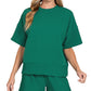 Ribbed Round Neck Shorts Set