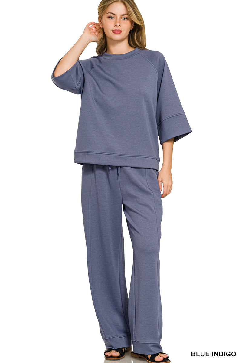 Soft 3/4 Sleeve Pants Set