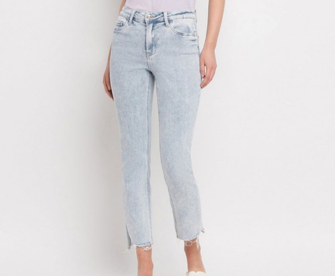 Plus High Rise Slim Straight Jeans