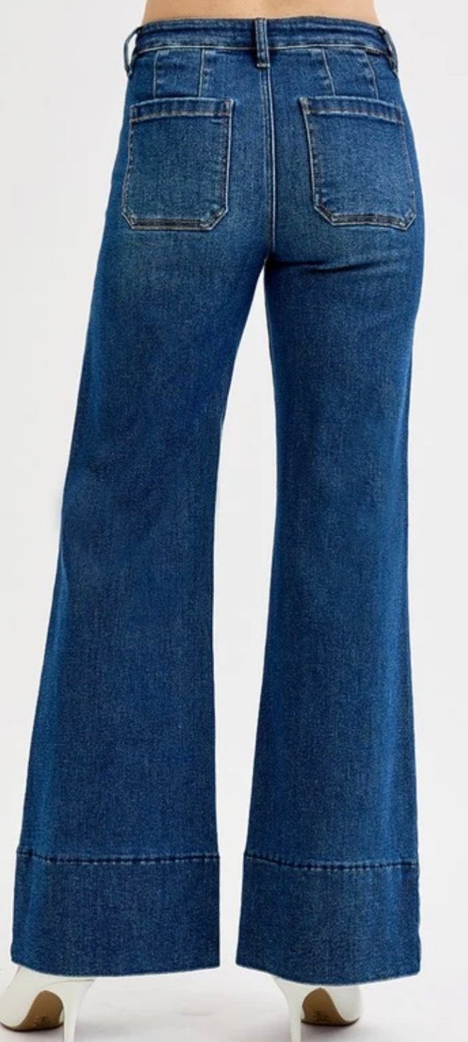 Tummy Control Mid-Rise Flare Jeans