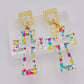 Confetti Cross Earrings