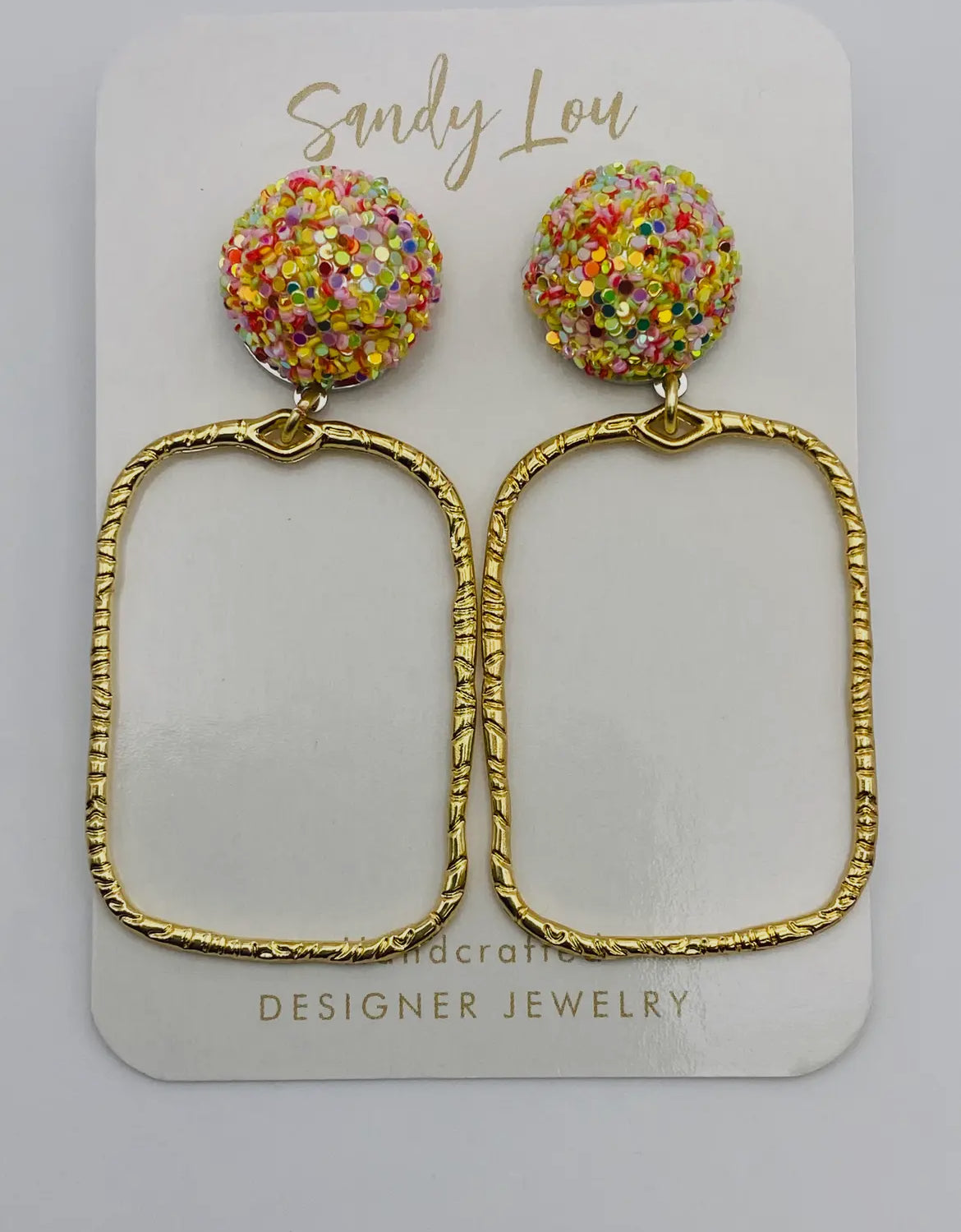 Colorful Rectangular Earrings