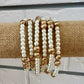 Gold & Pearl White Stack