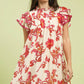Pink Mix Floral Swing Dress