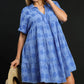 Blue Collared Design Dress