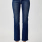 Mid Rise Ankle Slim Straight Jeans