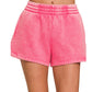 Acid Wash Elastic Shorts