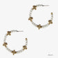 Pearl Hoops With Gold Crosses