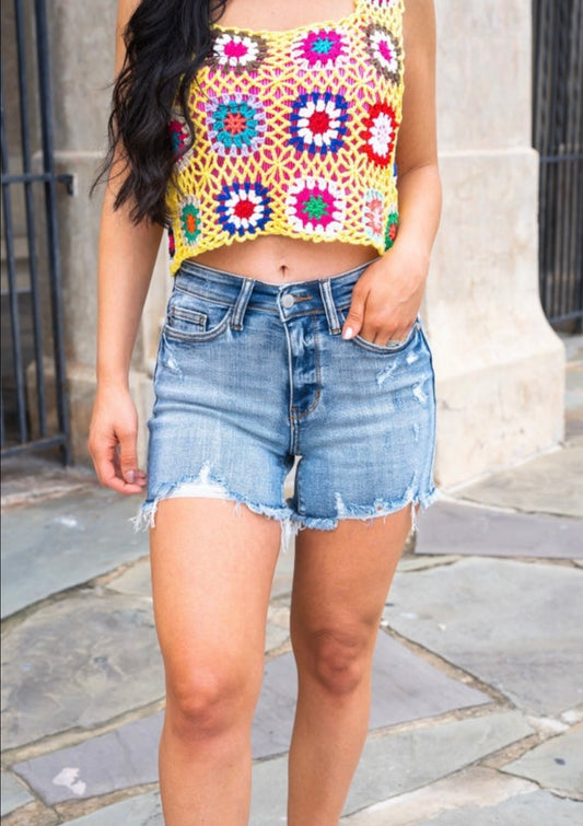 Judy Blue High Rise Adjustable Shorts