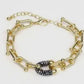 Gold & Black Chain Bracelet