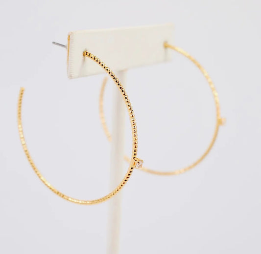 Textured Big Hoop Earrings