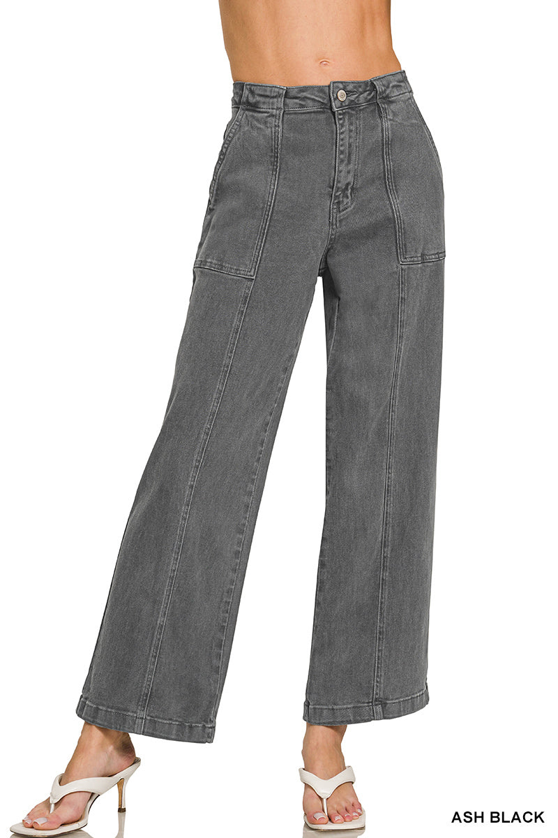 Straight Leg Denim Jeans